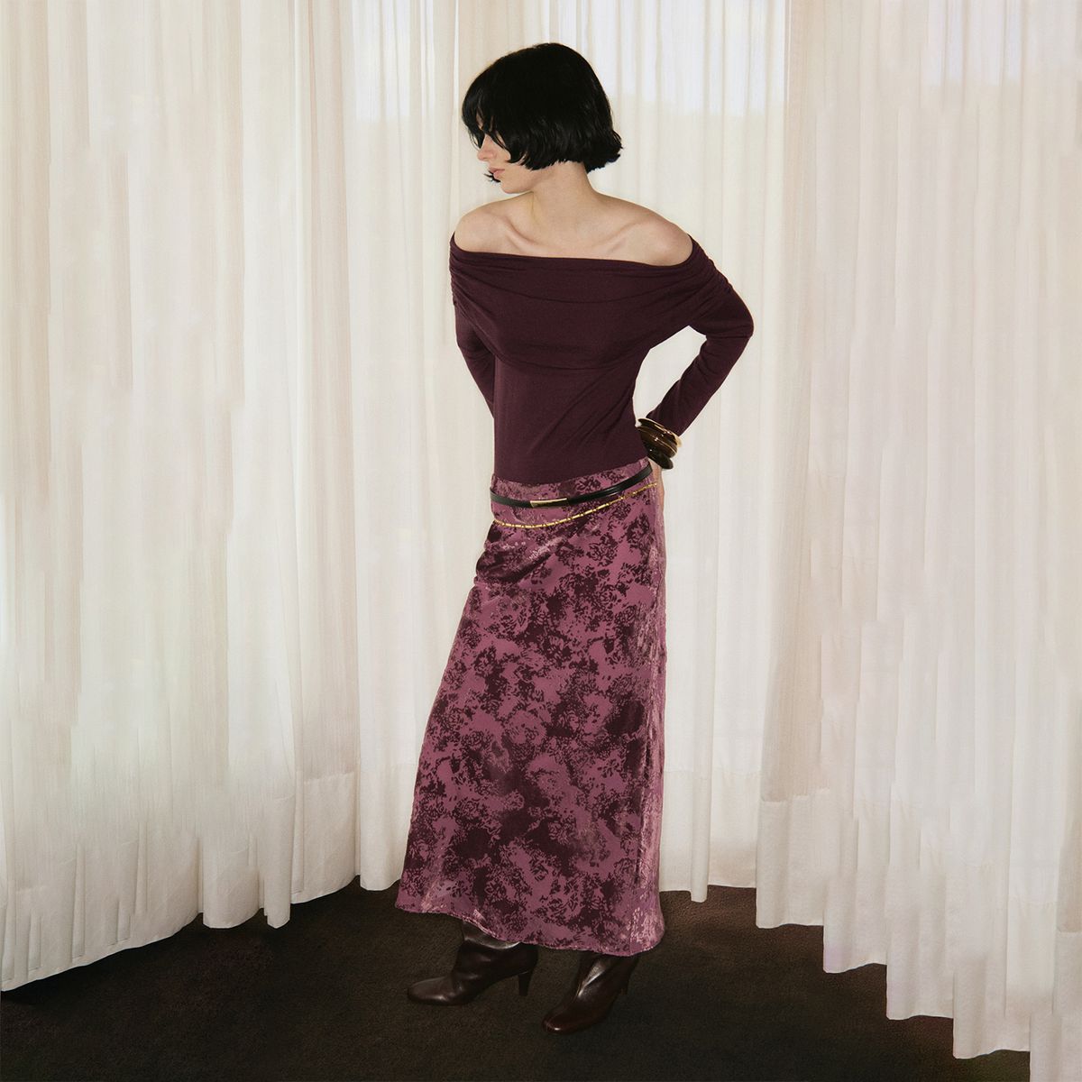 MANGO - Falda Larga Mujer Mango