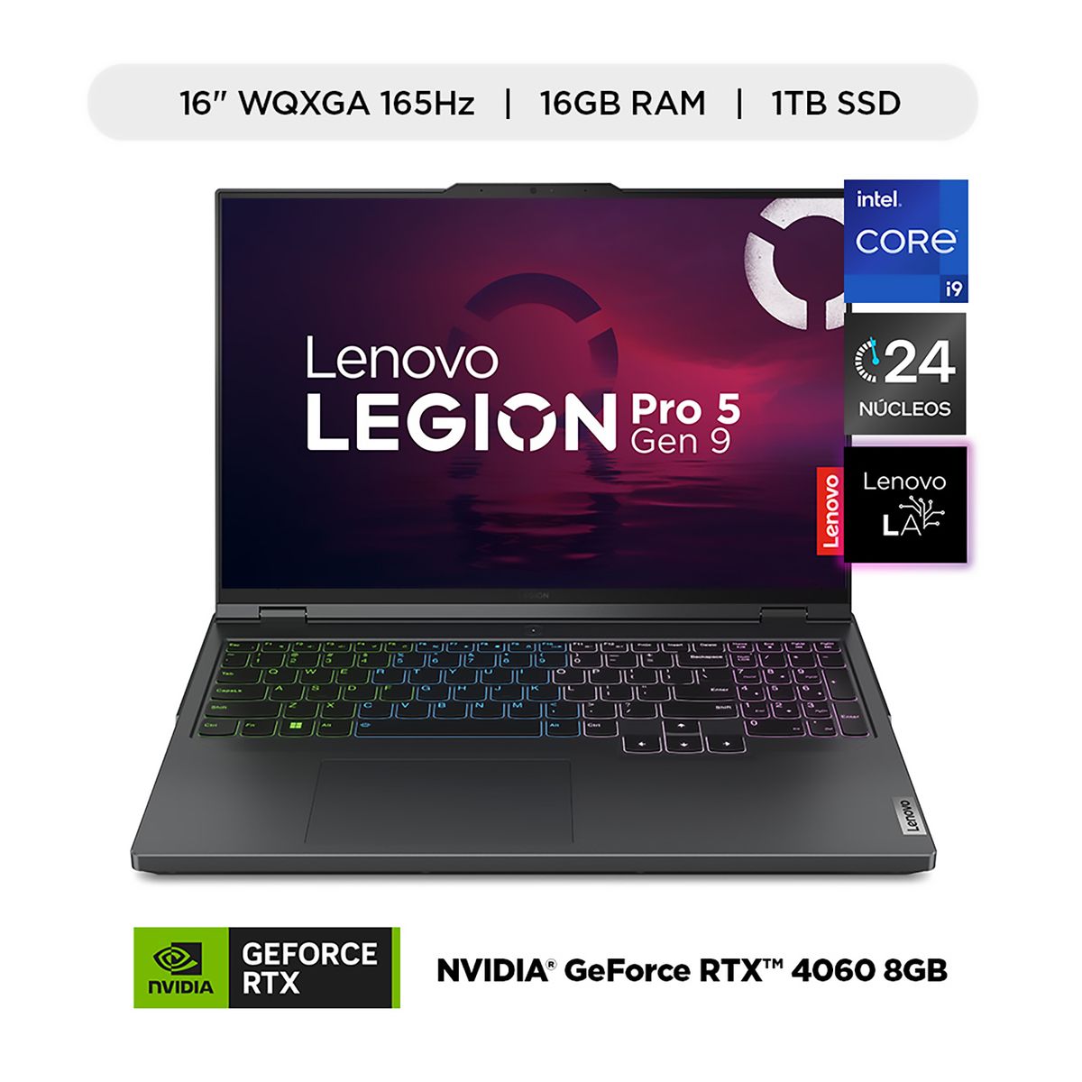 LENOVO - Laptop Legion Pro 5i  Intel Core I9 Rtx 4060 16gb Ram 1tb Ssd 16" Ips Wqxga 165hz 14va Gen
