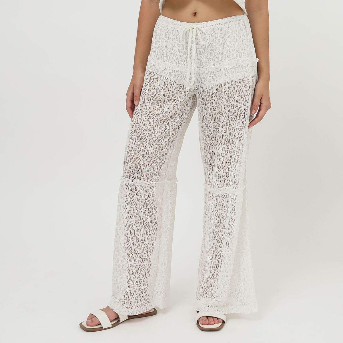 SYBILLA - Pantalón Flare Tiro Medio Mujer Sybilla