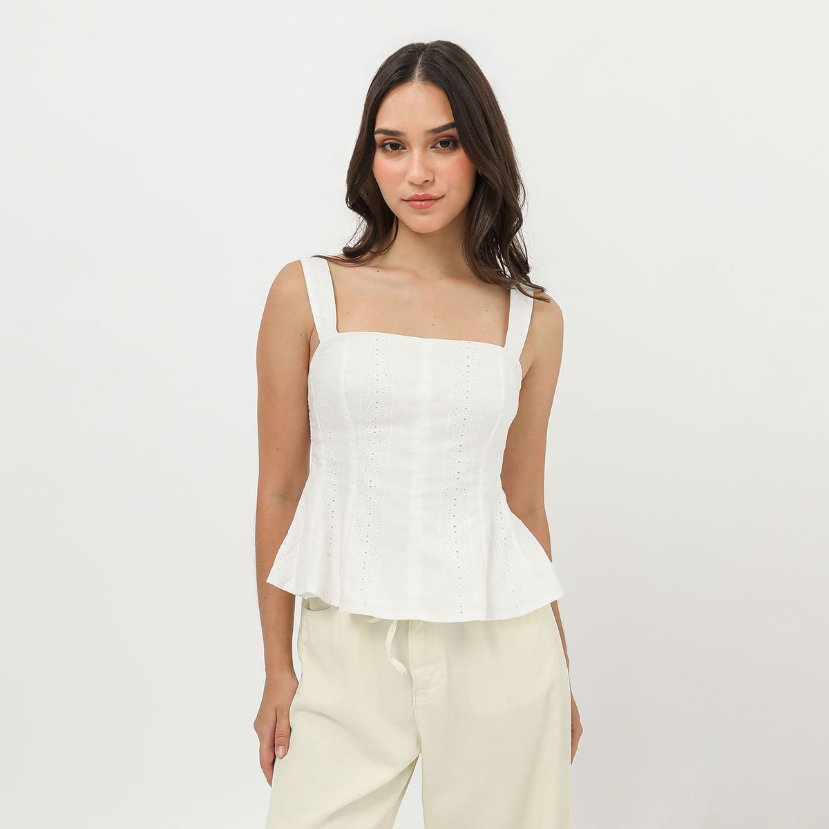 SYBILLA - Top Peplum Mujer Sybilla