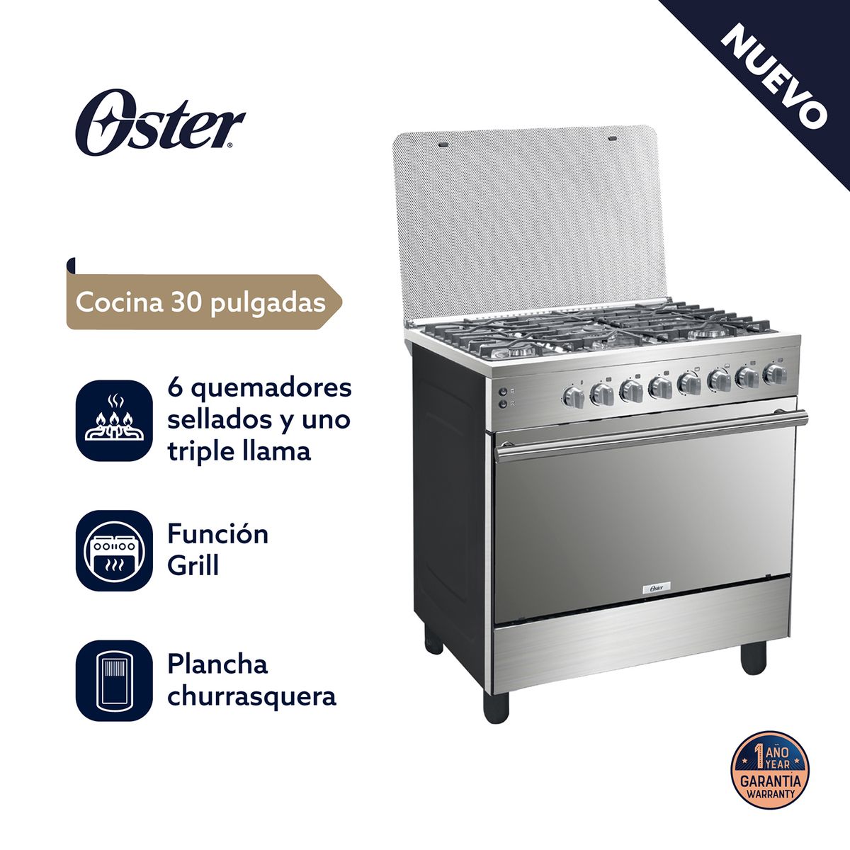 OSTER - COCINA OSTER OS-PGSGC30061GISM