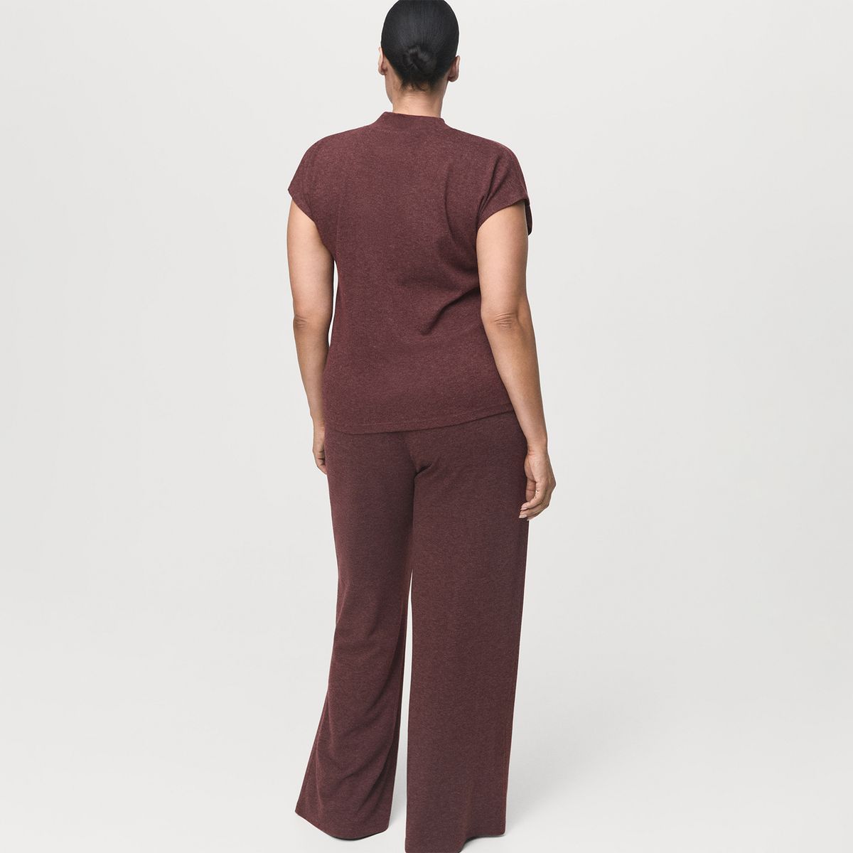 MANGO - Pantalón Flare Tiro Medio Mujer Mango