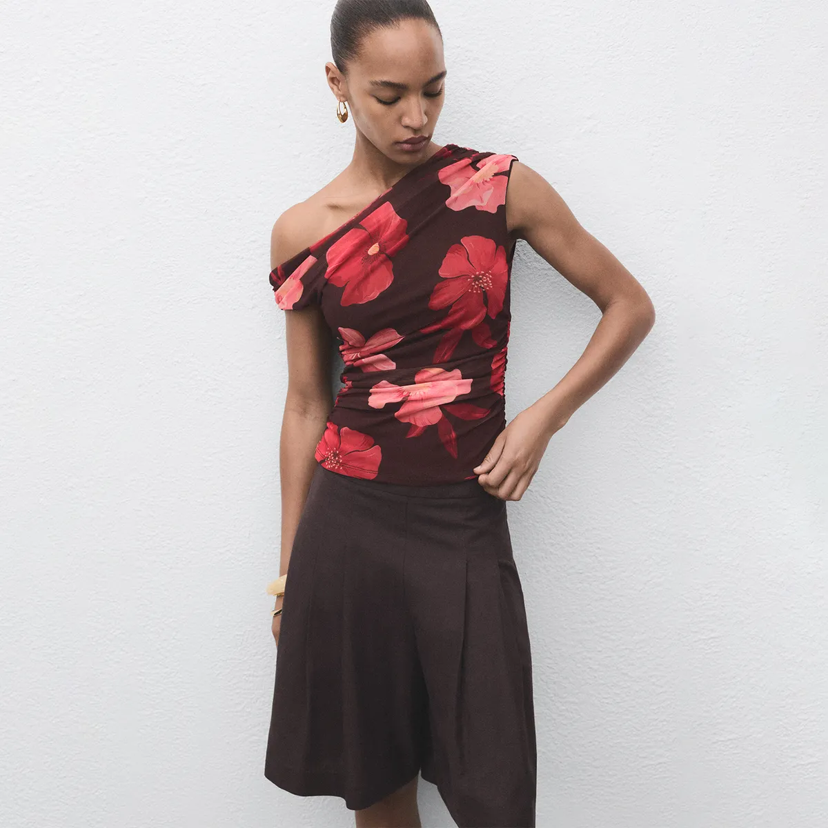 MANGO - Top Asimétrico Mujer Mango