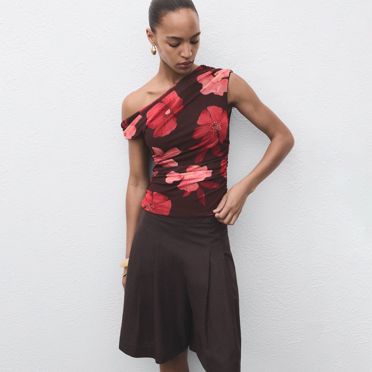 MANGO - Top Asimétrico Mujer Mango