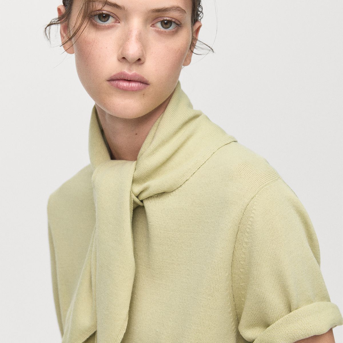 MANGO - Chompa Manga Corta Mujer Mango