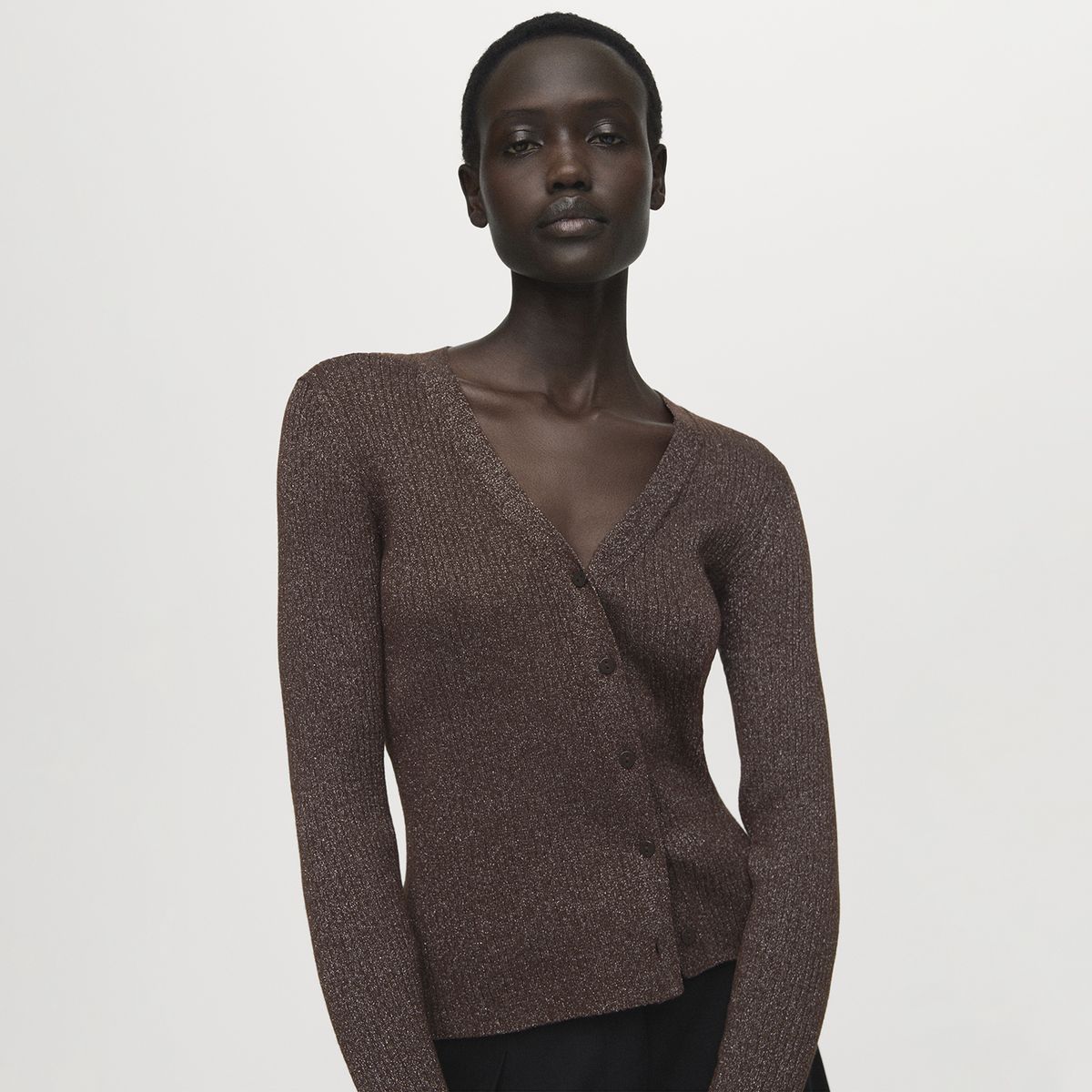 MANGO - Cardigan Manga Larga Mujer Mango