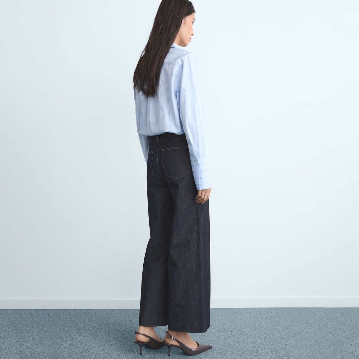 MANGO - Jean Wide Leg Tiro Alto Mujer Mango