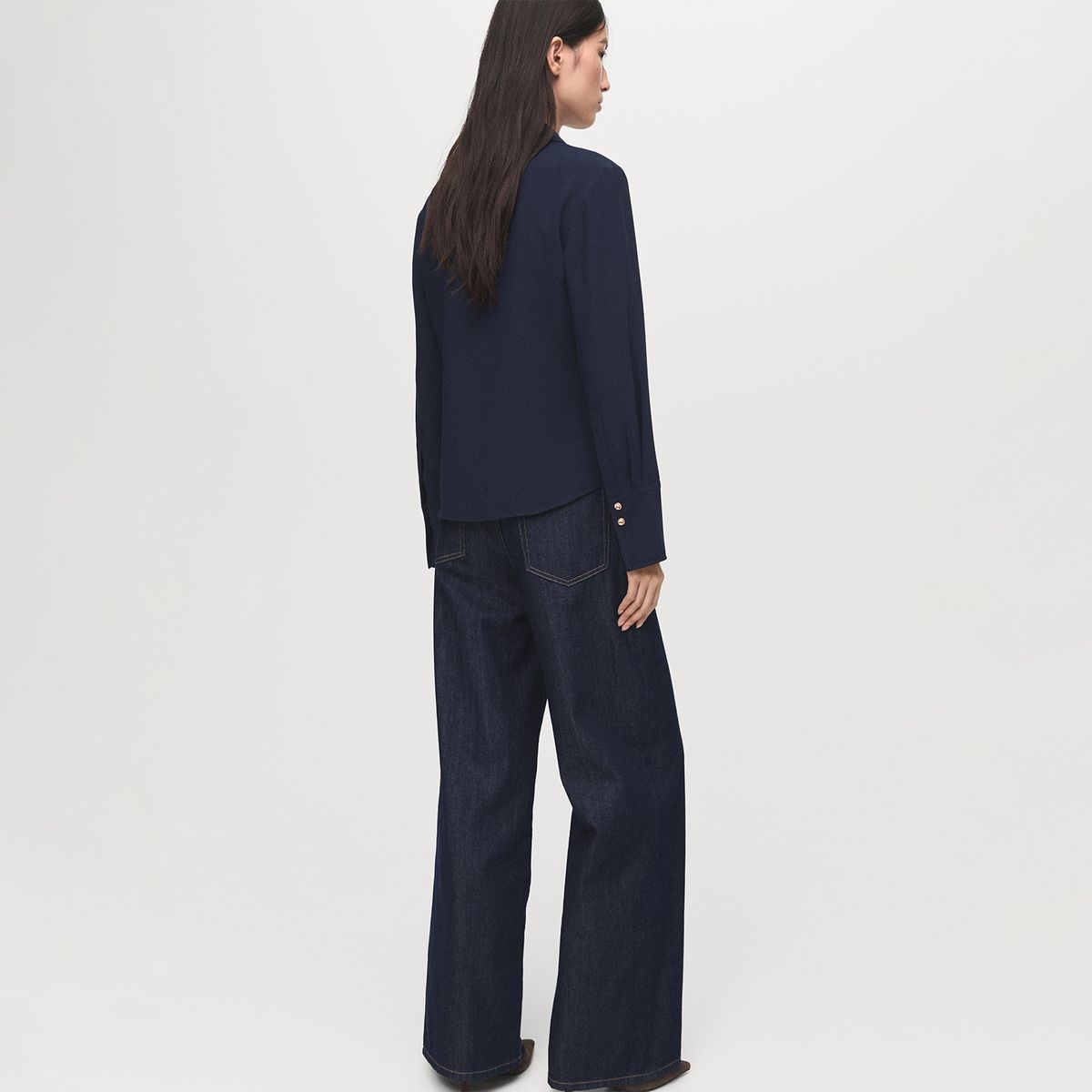 MANGO - Blusa Manga Larga Mujer Mango