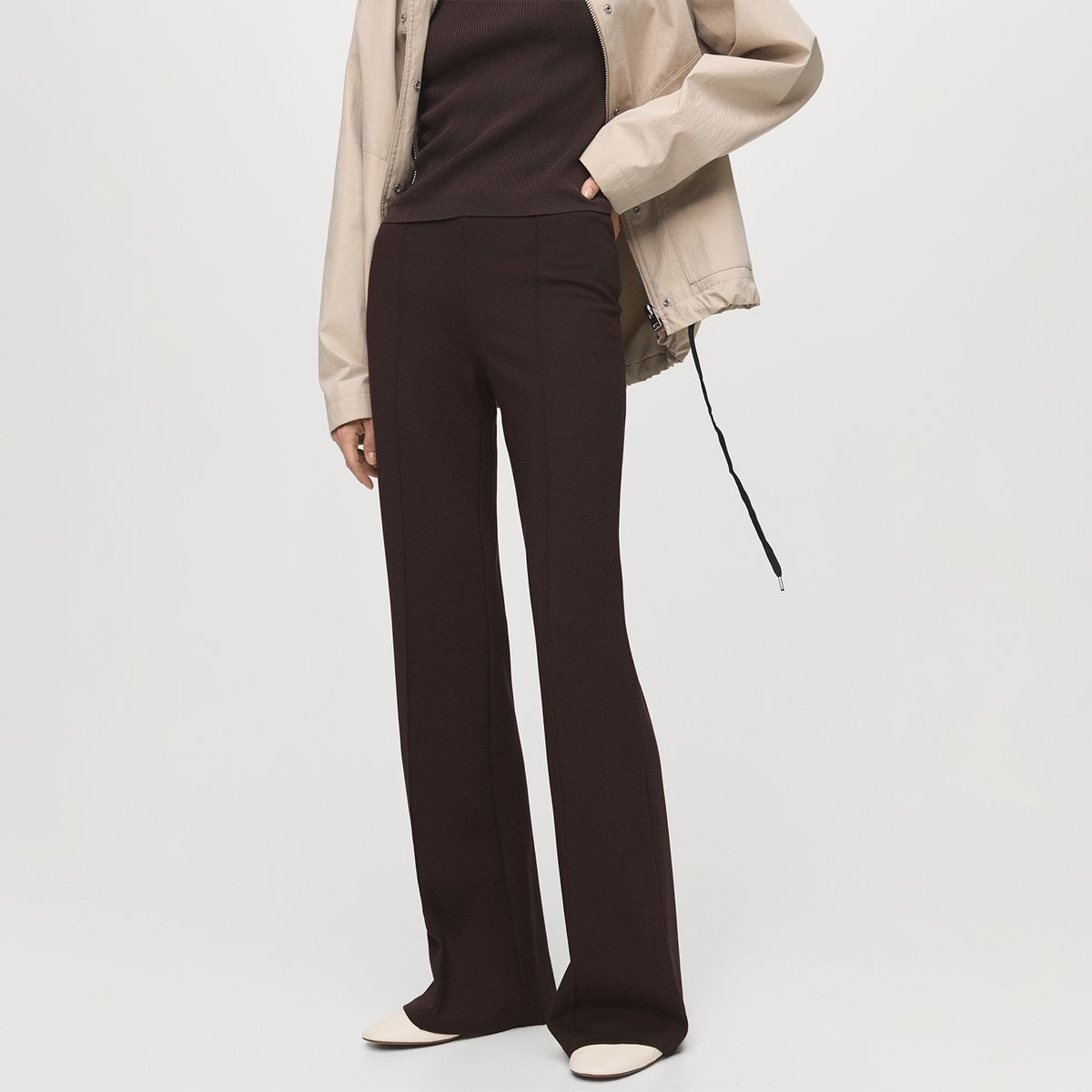 MANGO - Leggings Flare Mujer Mango