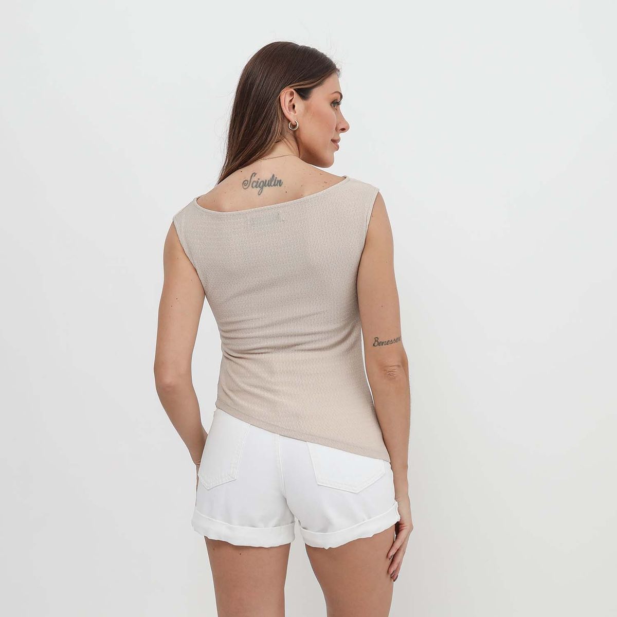 BASEMENT - Polo Asimétrico Mujer Basement