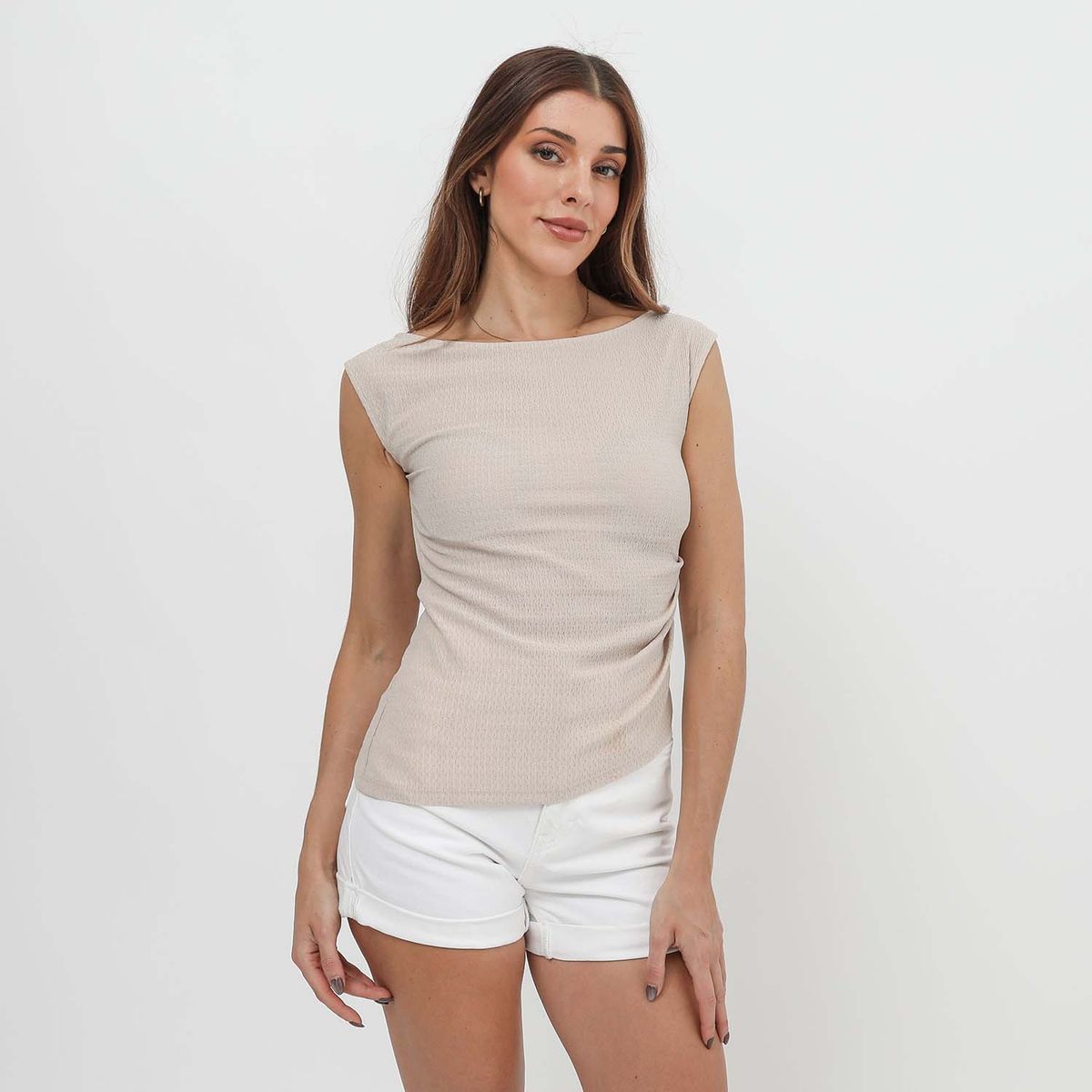 BASEMENT - Polo Asimétrico Mujer Basement