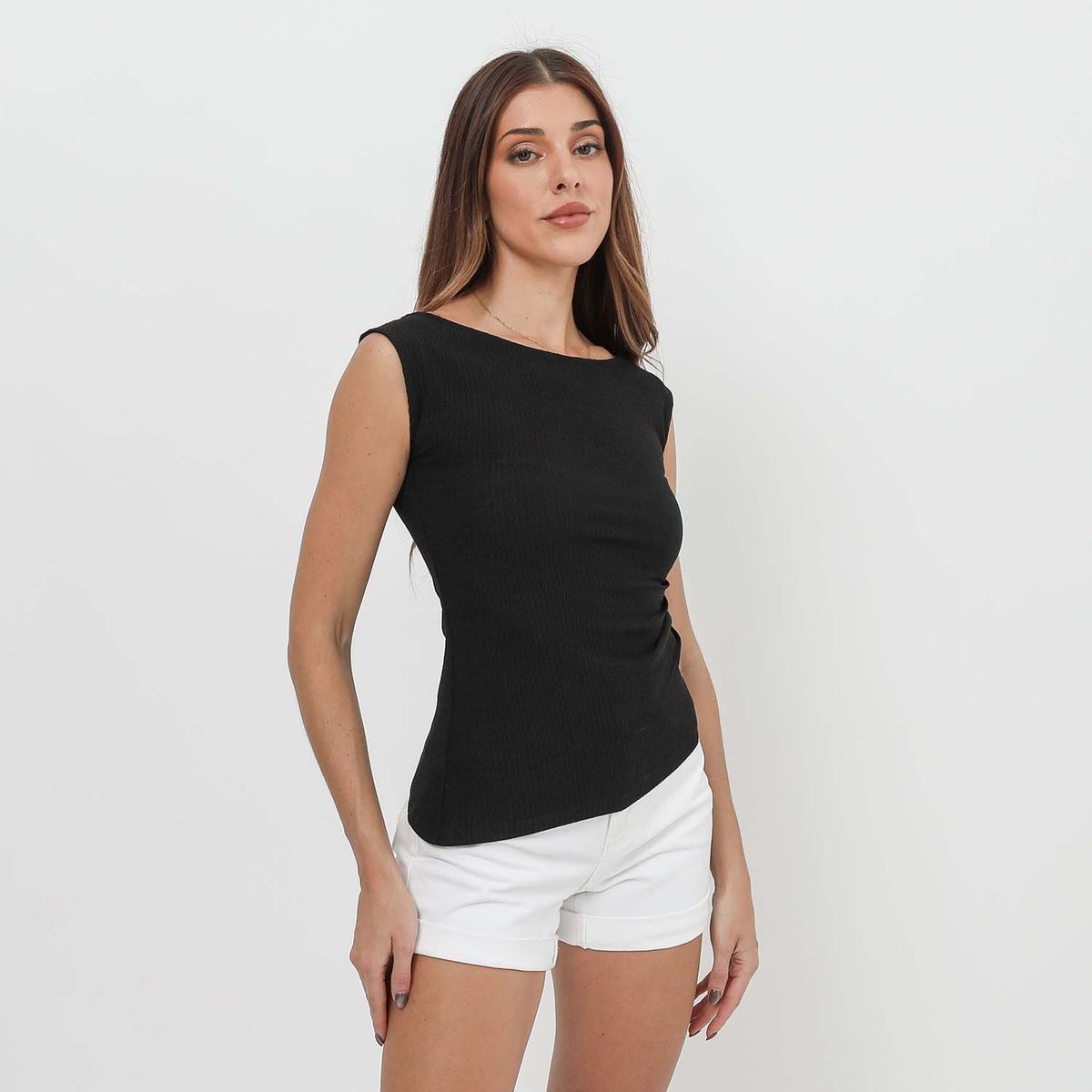 BASEMENT - Polo Asimétrico Mujer Basement