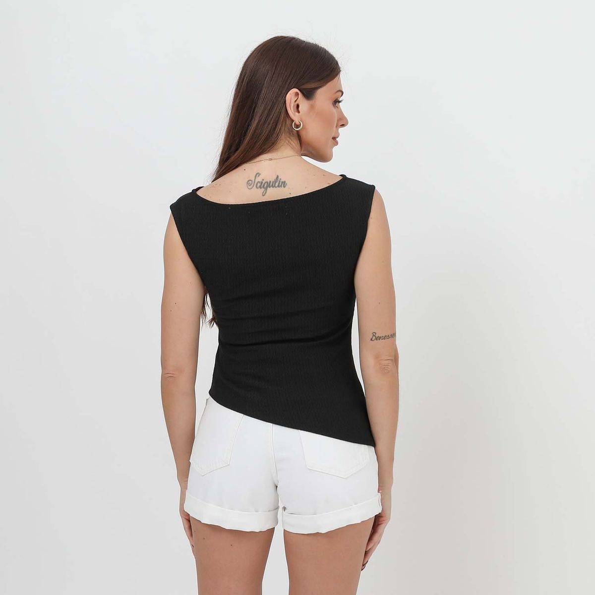 BASEMENT - Polo Asimétrico Mujer Basement