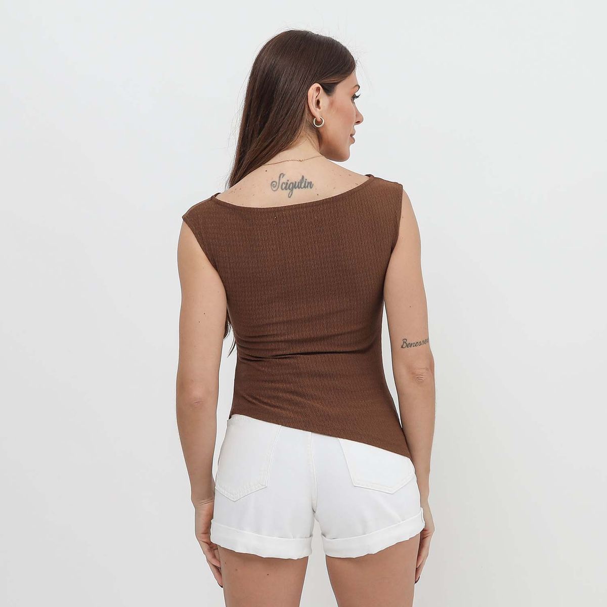 BASEMENT - Polo Asimétrico Mujer Basement