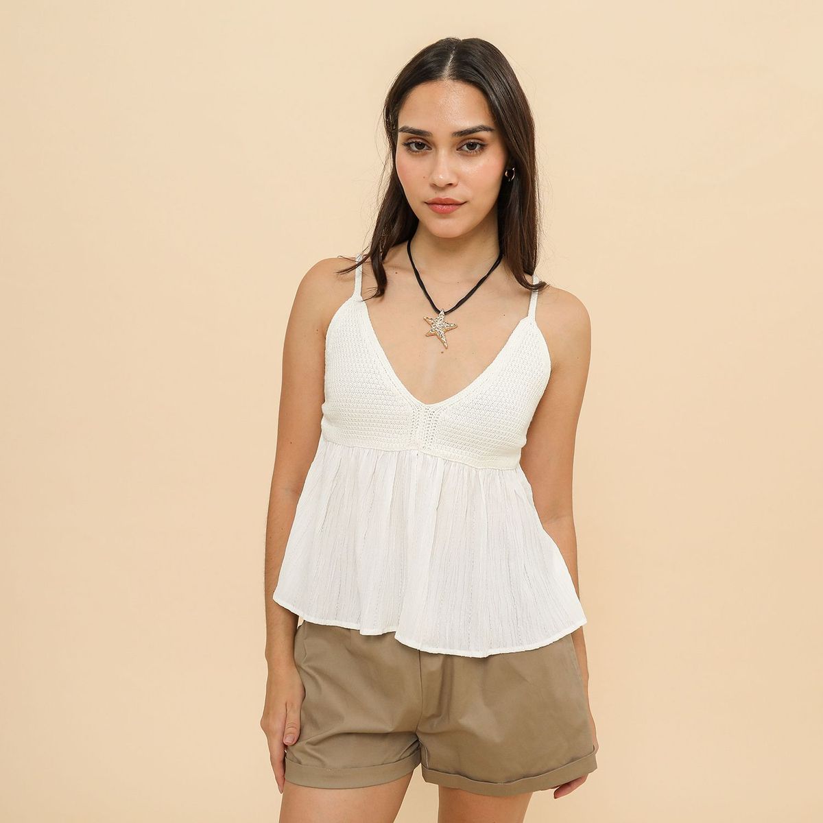 SYBILLA - Blusa Sin Mangas Mujer Sybilla