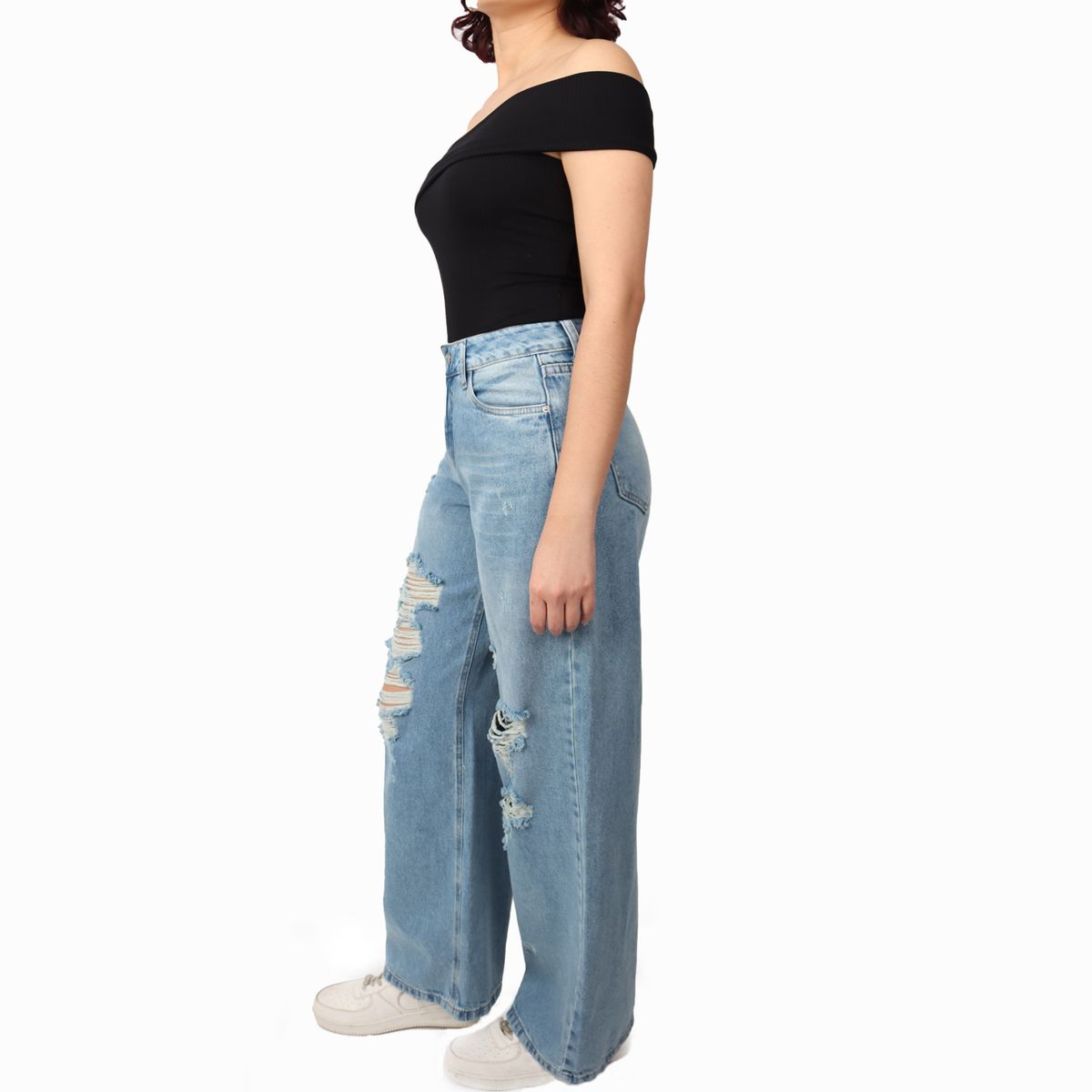 KAYRA POBLET - Jean Boyfriend Tiro Alto Mujer Kayra Poblet