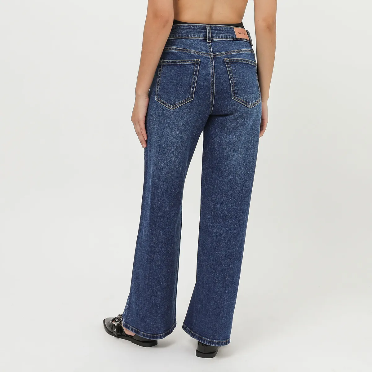 SYBILLA - Jean Straight Tiro Medio Mujer Sybilla