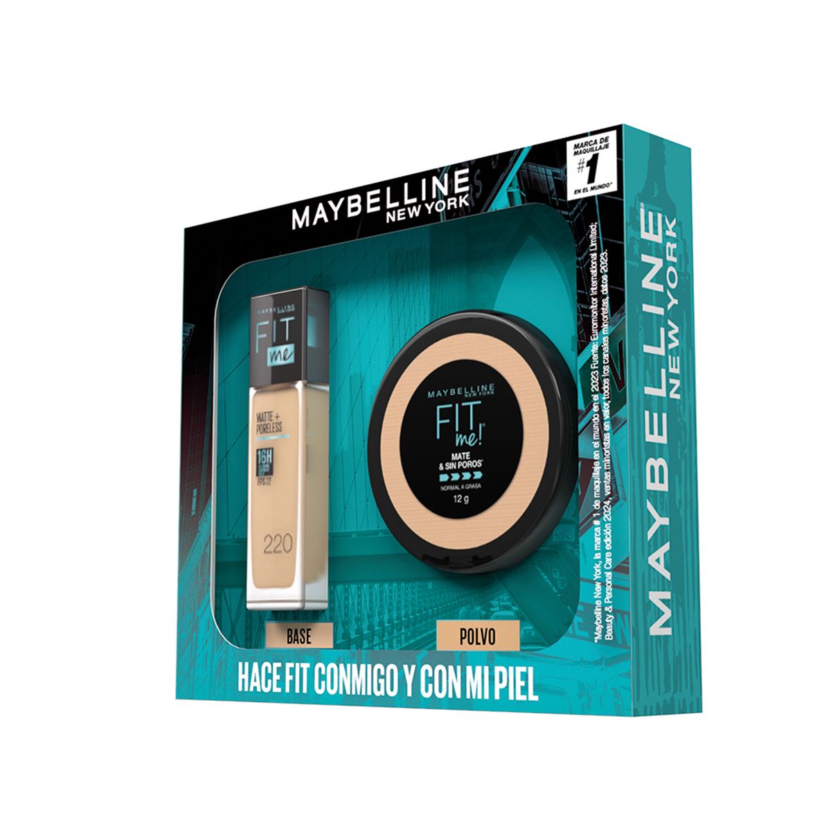 MAYBELLINE - Pack Fit Me Base 220 & Polvo 222