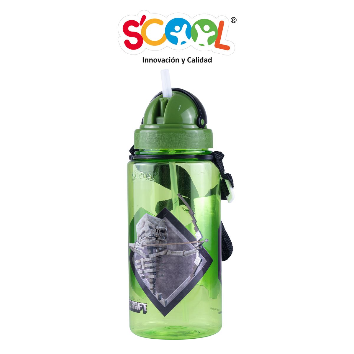 SCOOL - Tomatodo Con Caña 450ml Pp Scool Magic Minecraft