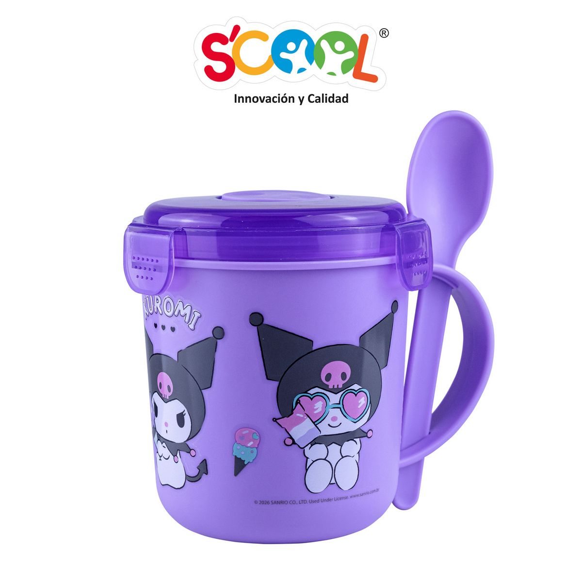 SCOOL - Vaso Snack Con Cuchara 500ml Pp Scool Ranger Kuromi