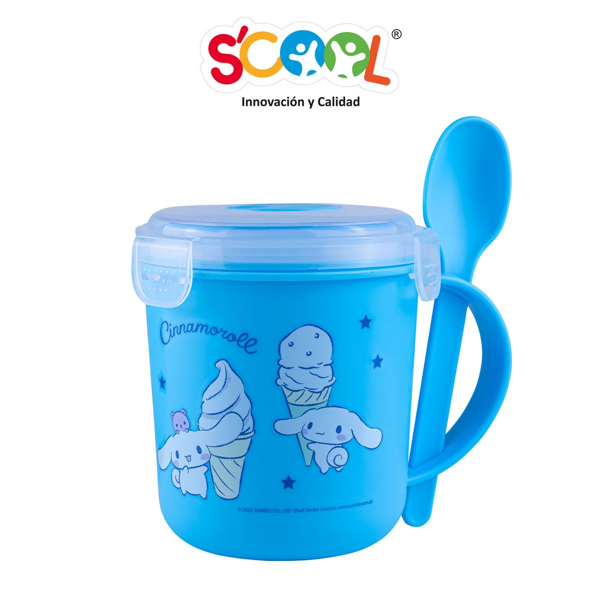 SCOOL - Vaso Snack Con Cuchara 500ml Pp Scool Ranger Cinnamoroll