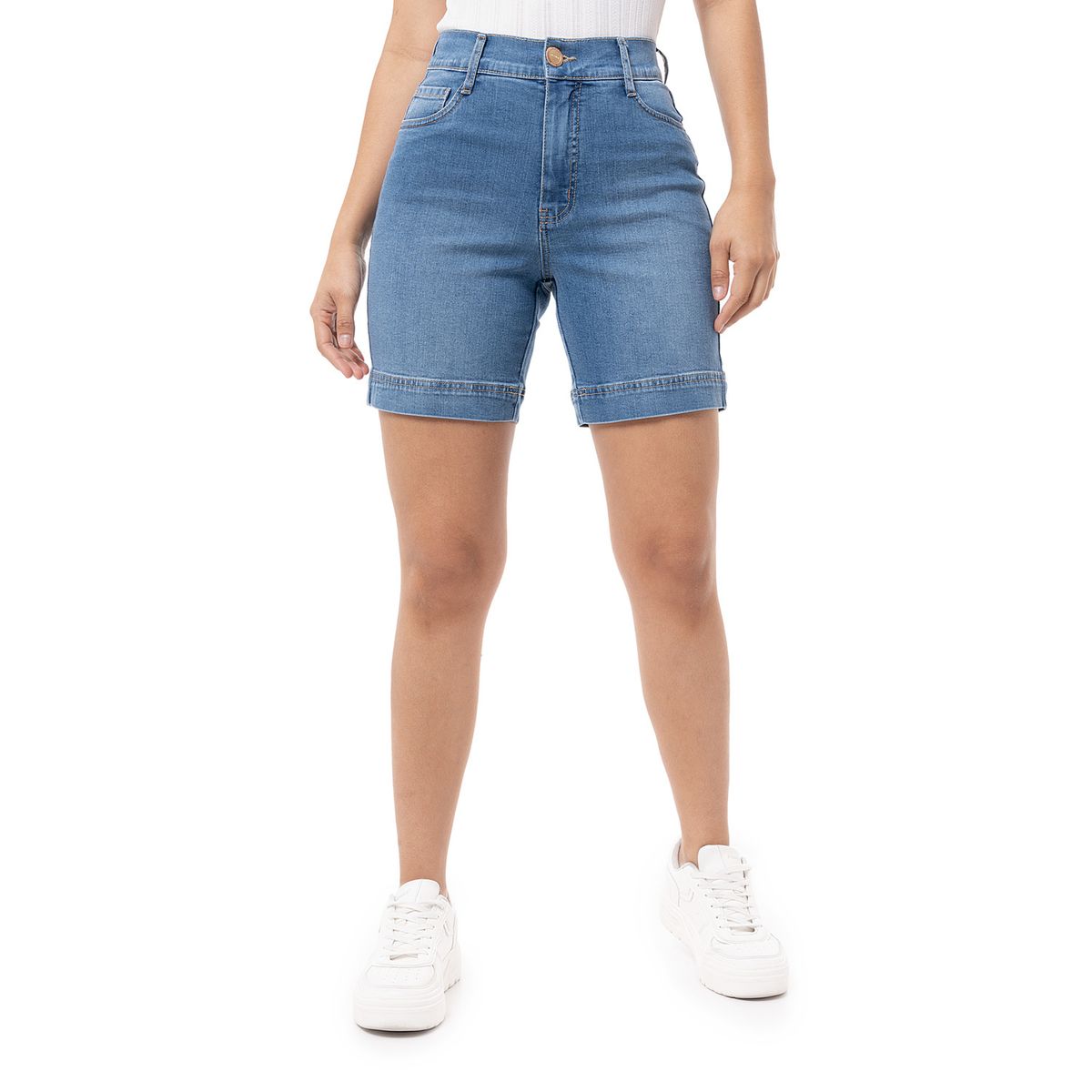 PIONIER - Bermuda Jean Slim Fit Mujer Pionier