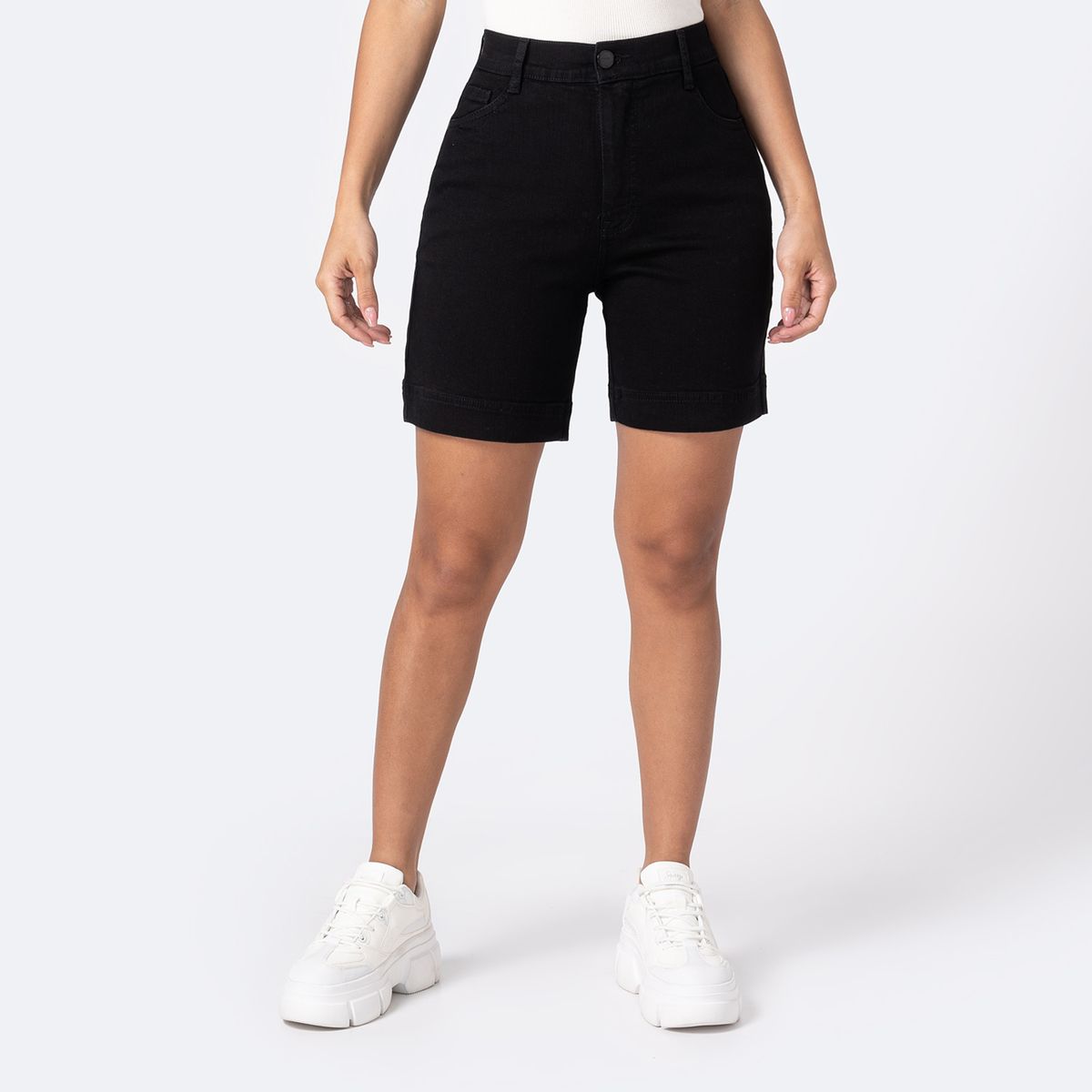 PIONIER - Bermuda Jean Slim Fit Mujer Pionier