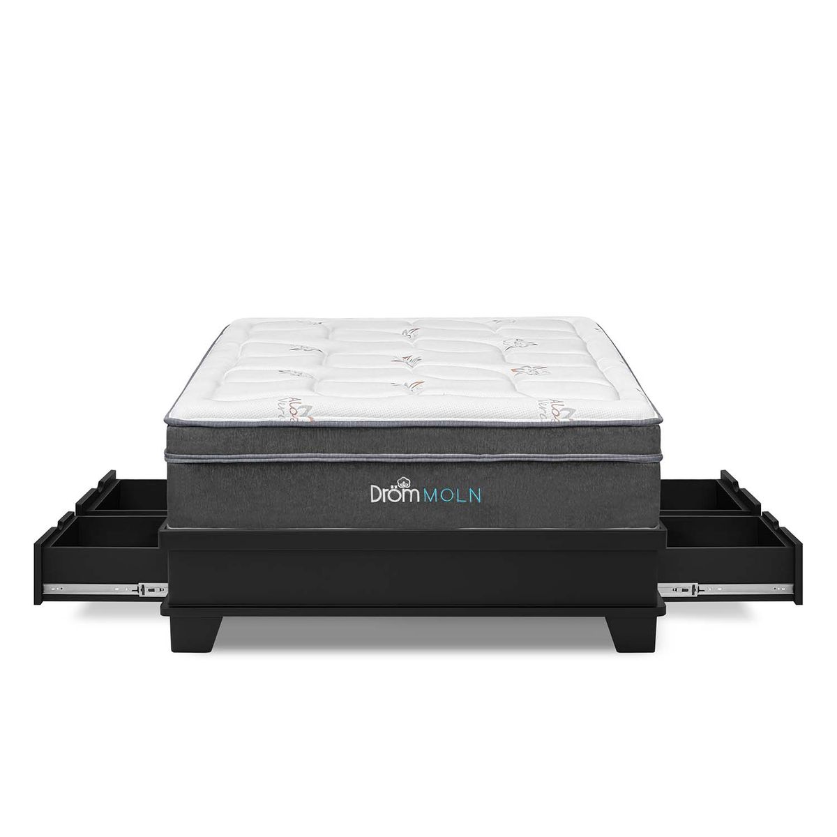 DROM - Cama Moln 4 Cajones 2 Plz Laqueado