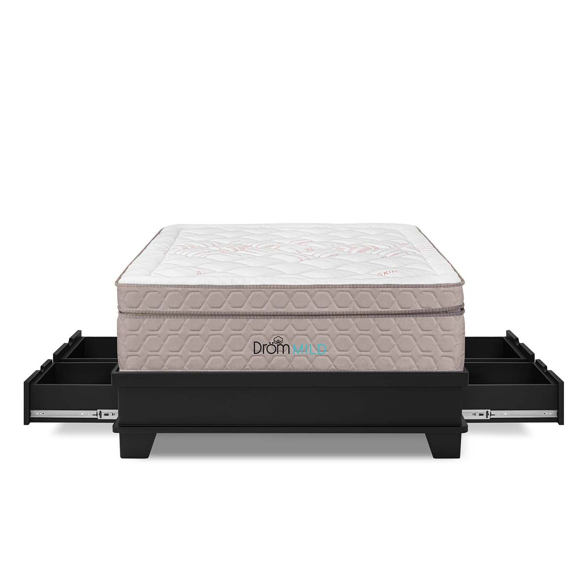 DROM - Cama Mild 4 Cajones 2 Plz Laqueado