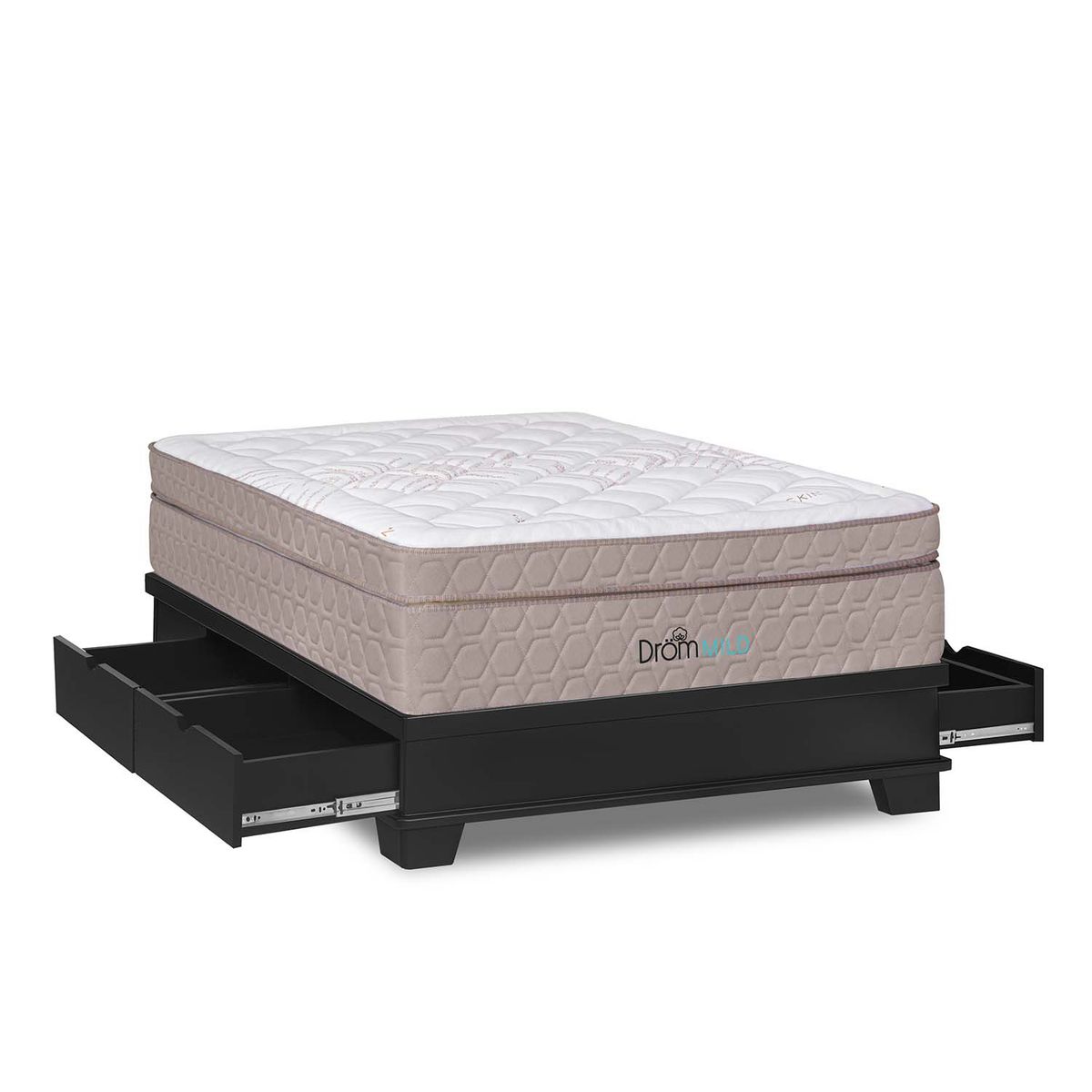 DROM - Cama Mild 4 Cajones 2 Plz Laqueado