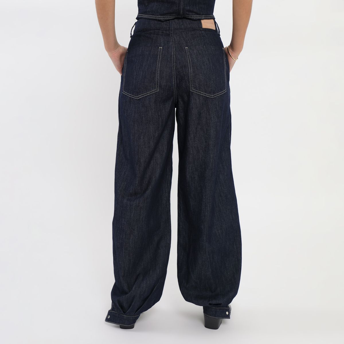 DENIMLAB - Jean Bombacho Tiro Alto Mujer Denimlab