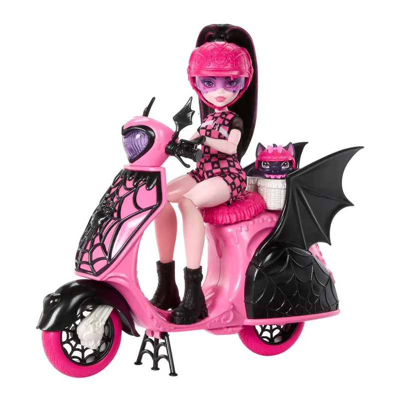 MONSTER HIGH - Muñeca Draculaura Con Scooter Monster High 