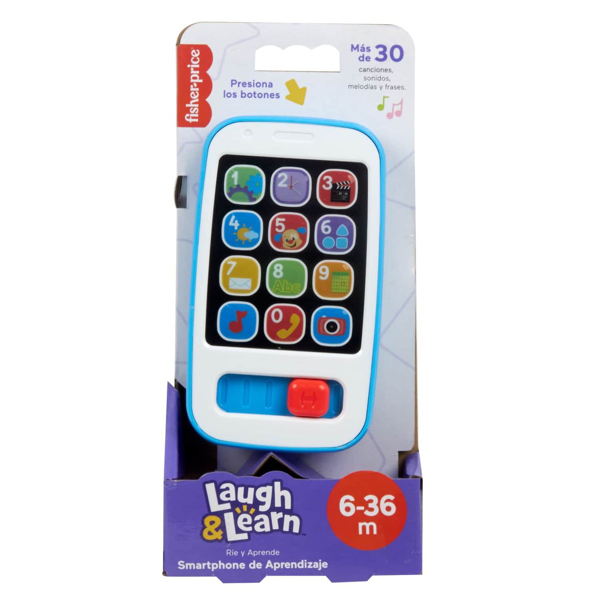 FISHER PRICE - Juguete Smartphone De Aprendizaje Azul Fisher-price Ríe Y Aprende