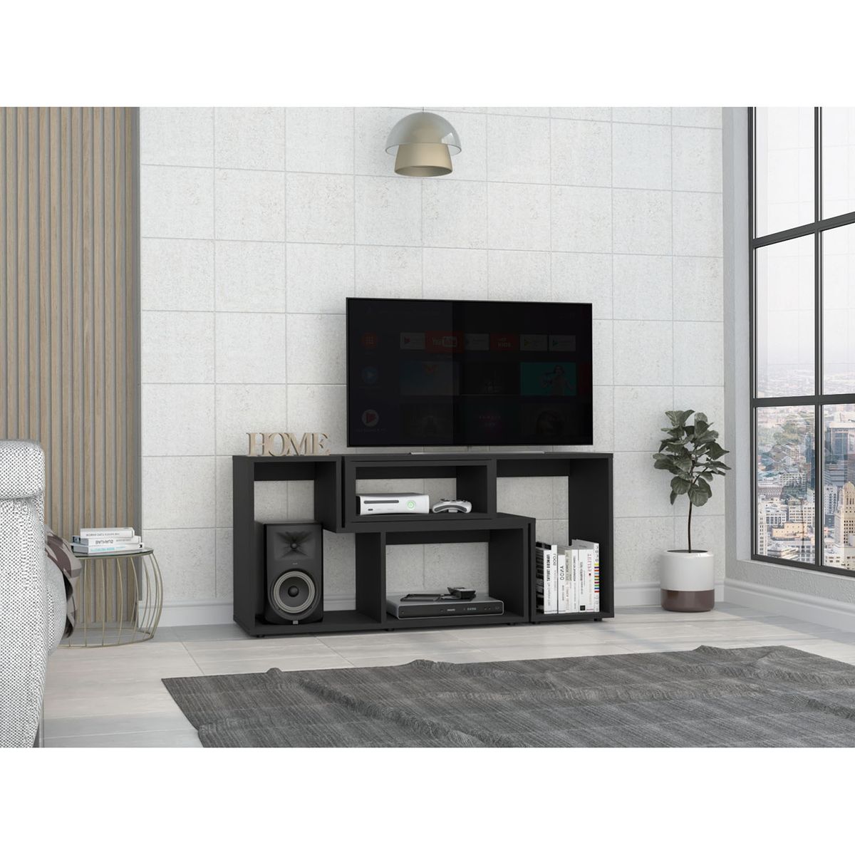 TUHOME - Mesa de TV Beijing Extensible de 32" A 50"