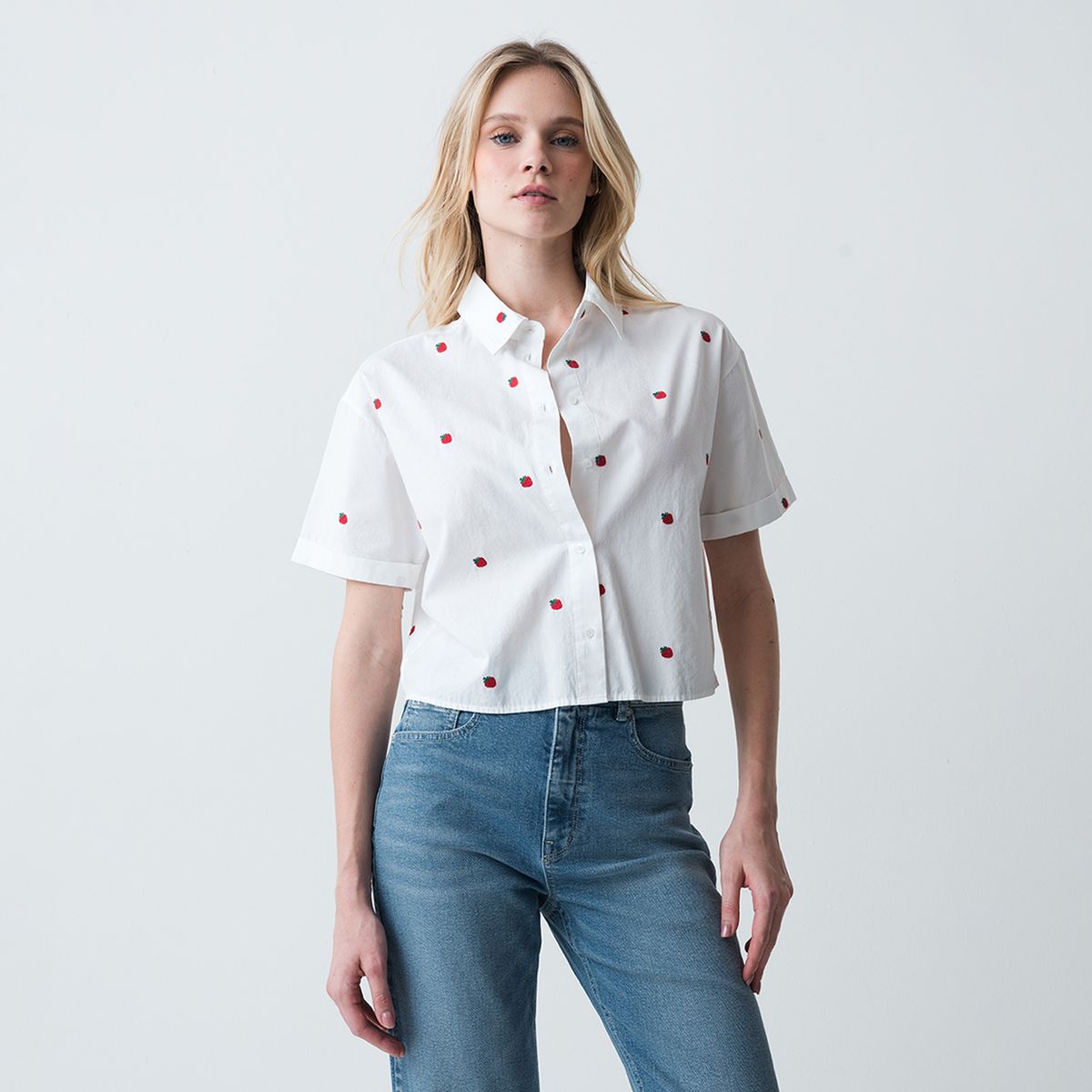 NAF NAF - Blusa Manga Corta Mujer Naf Naf