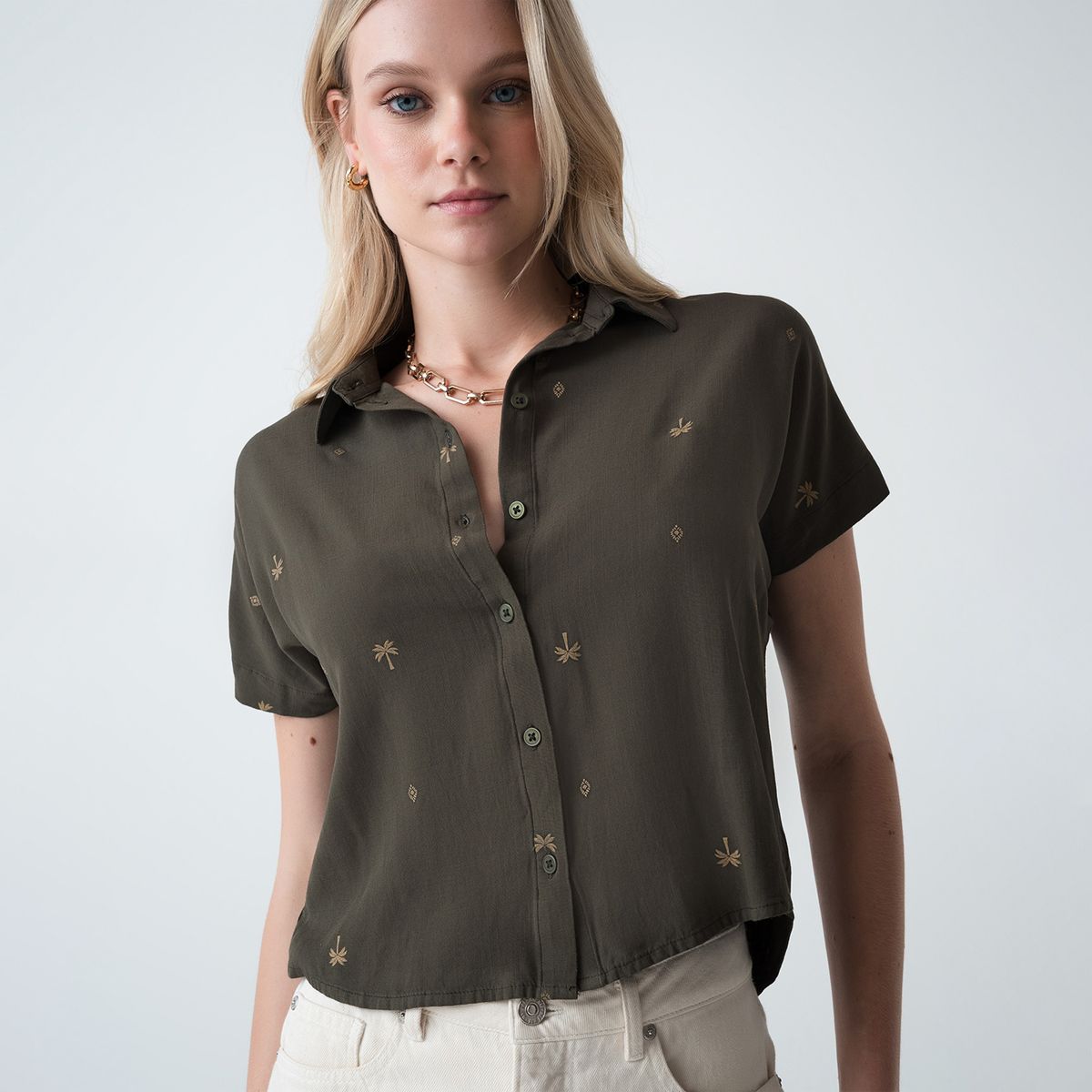 NAF NAF - Blusa Manga Corta Mujer Naf Naf