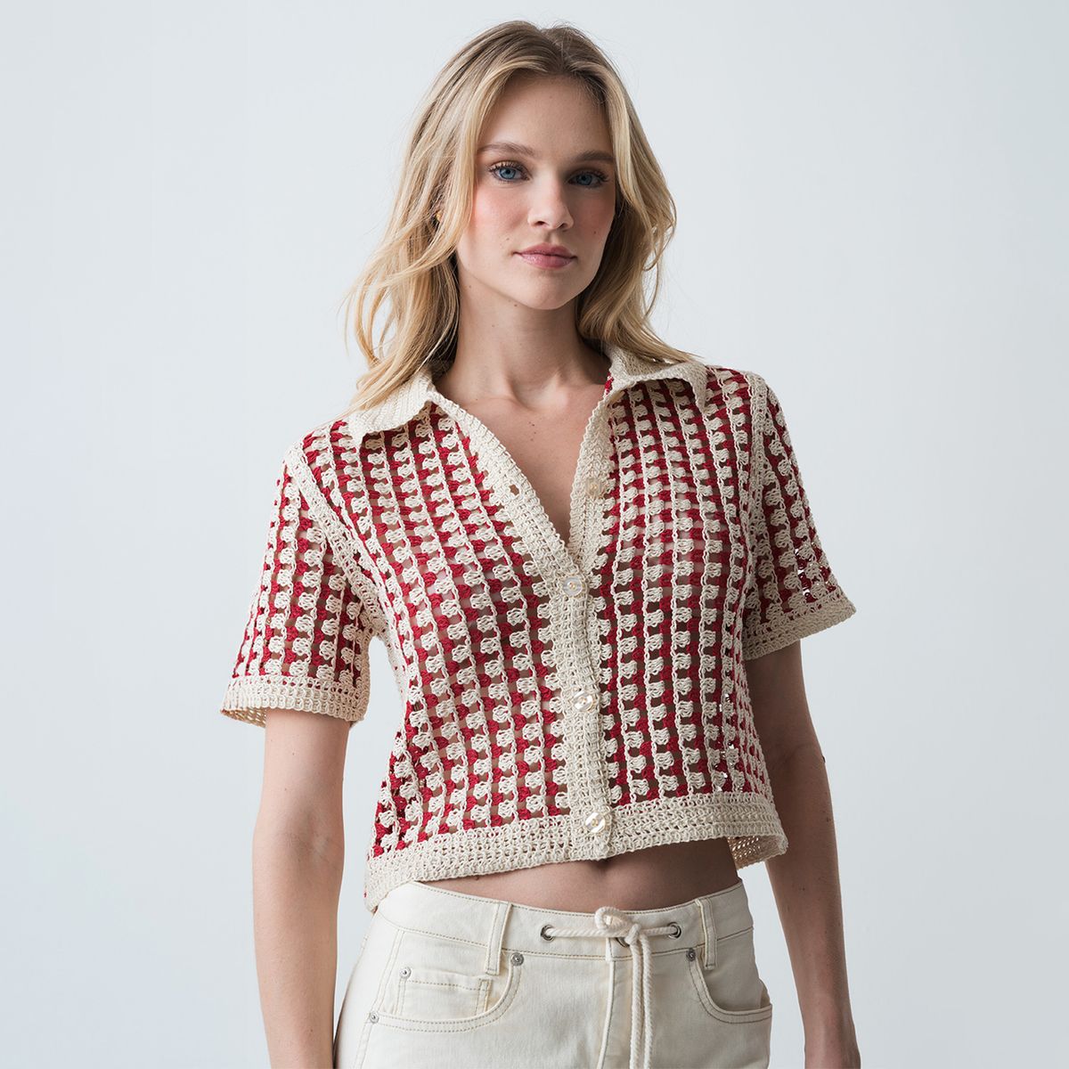 NAF NAF - Cardigan Manga Corta Mujer Naf Naf