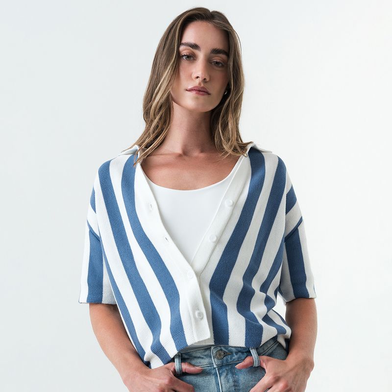 NAF NAF - Blusa Manga Corta Mujer Naf Naf