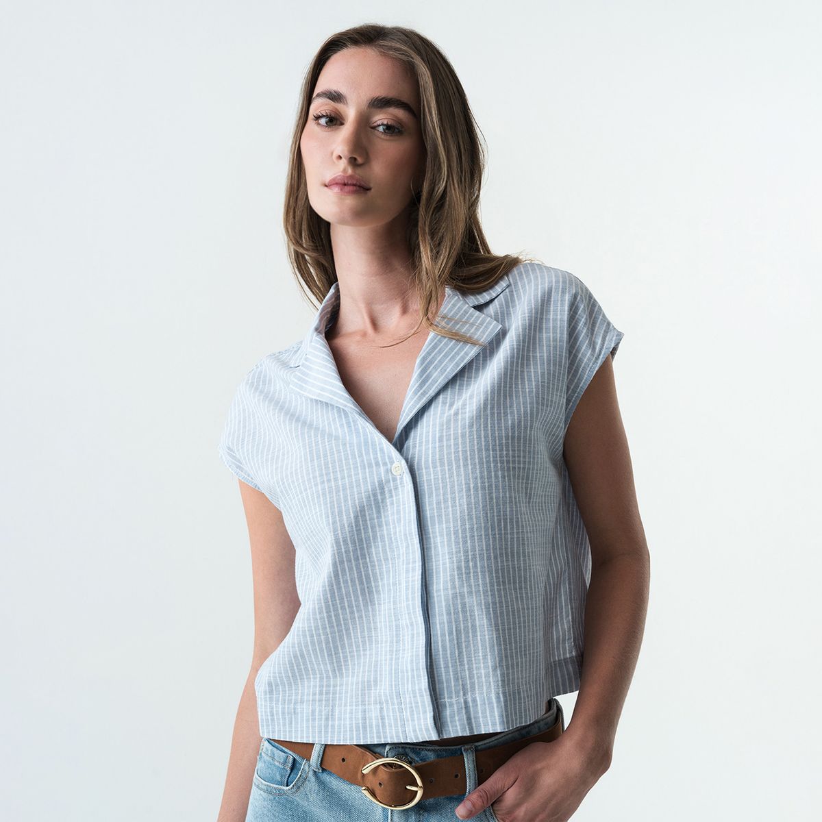 NAF NAF - Blusa Manga Corta Mujer Naf Naf