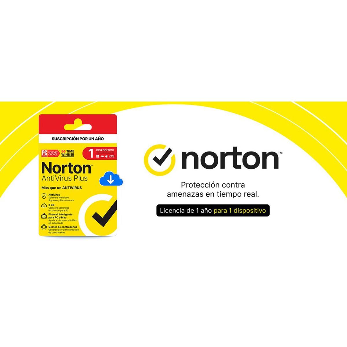 NORTON - Norton Antivirus Plus 1 Dispositivo 2gb
