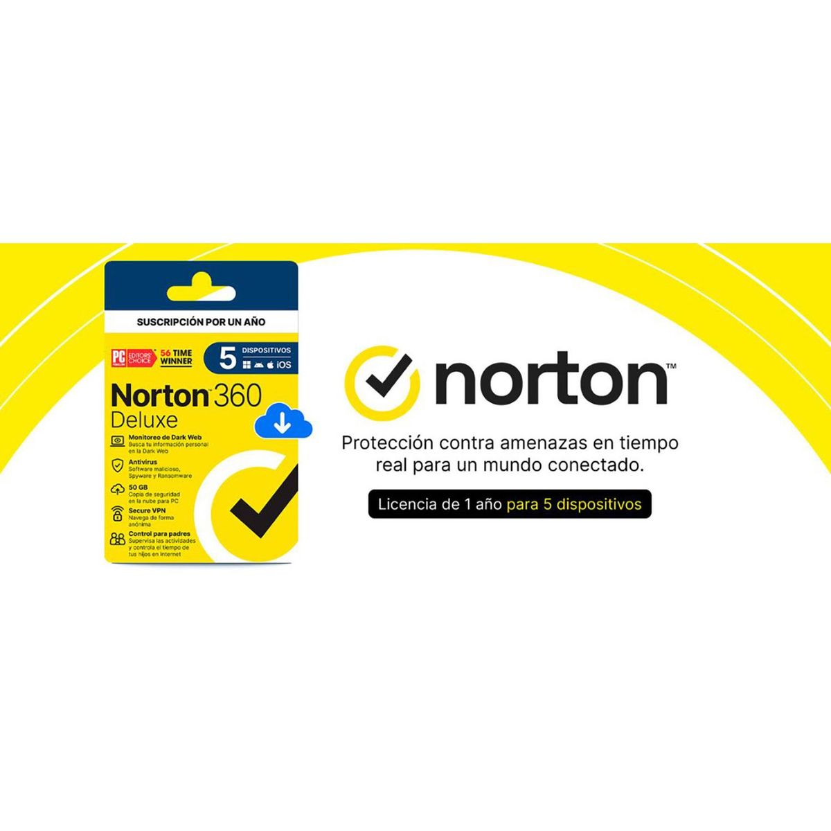 NORTON - Norton 360 Deluxe 5 Dispositivos 50gb