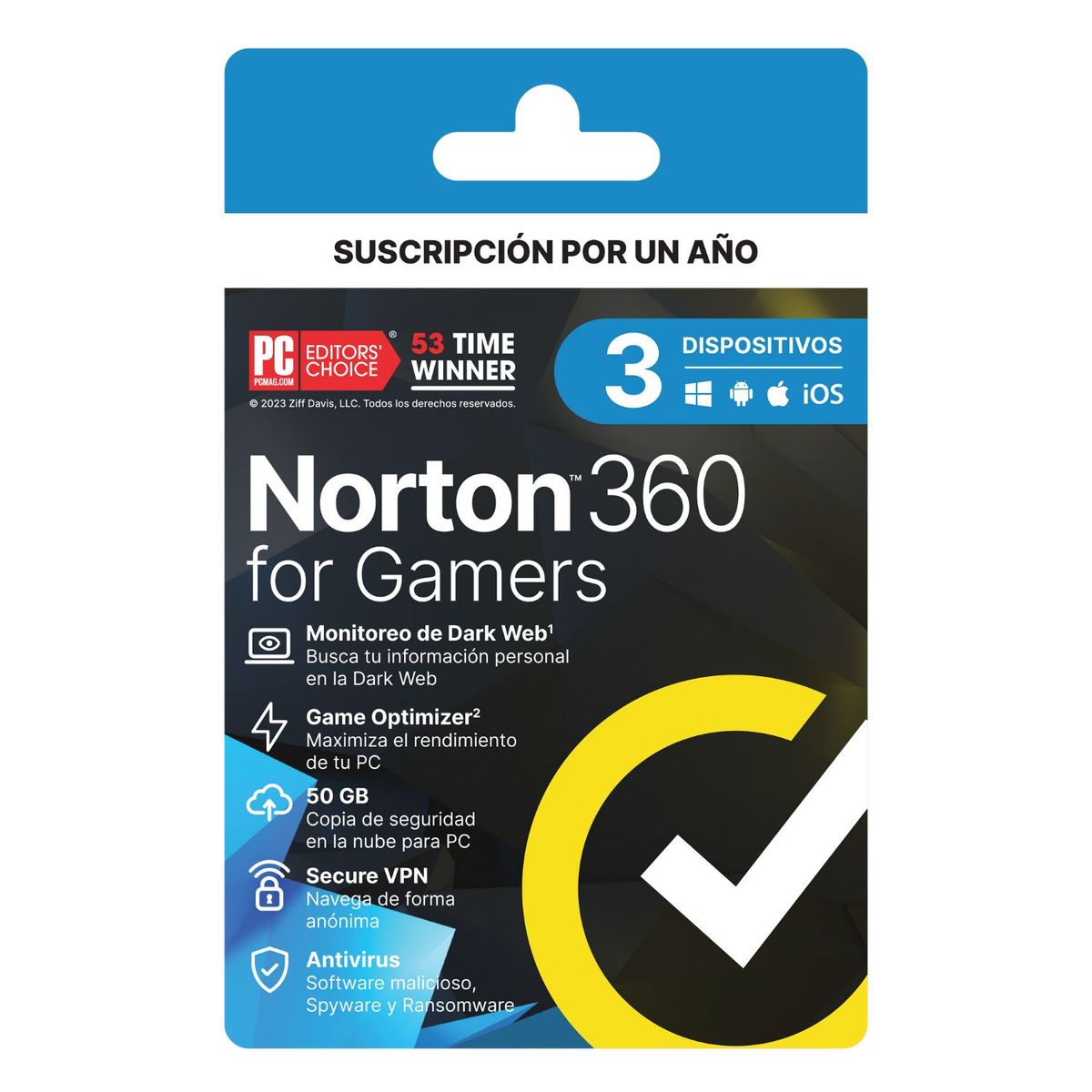 NORTON - Norton 360 Gamers 3 Dispositivos 50gb