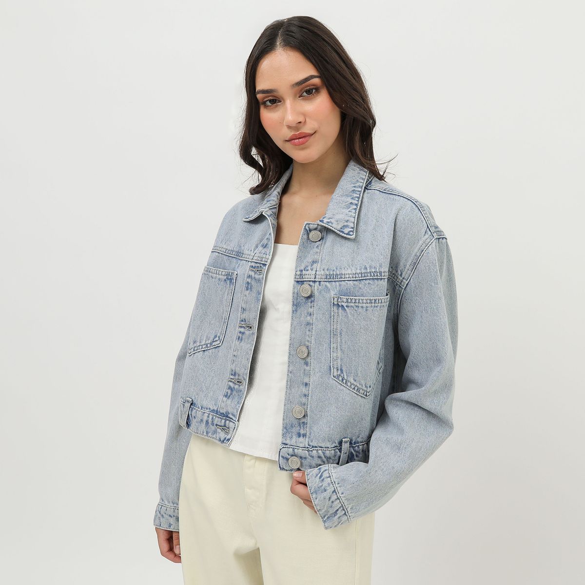 SYBILLA - Casaca Denim Mujer Sybilla