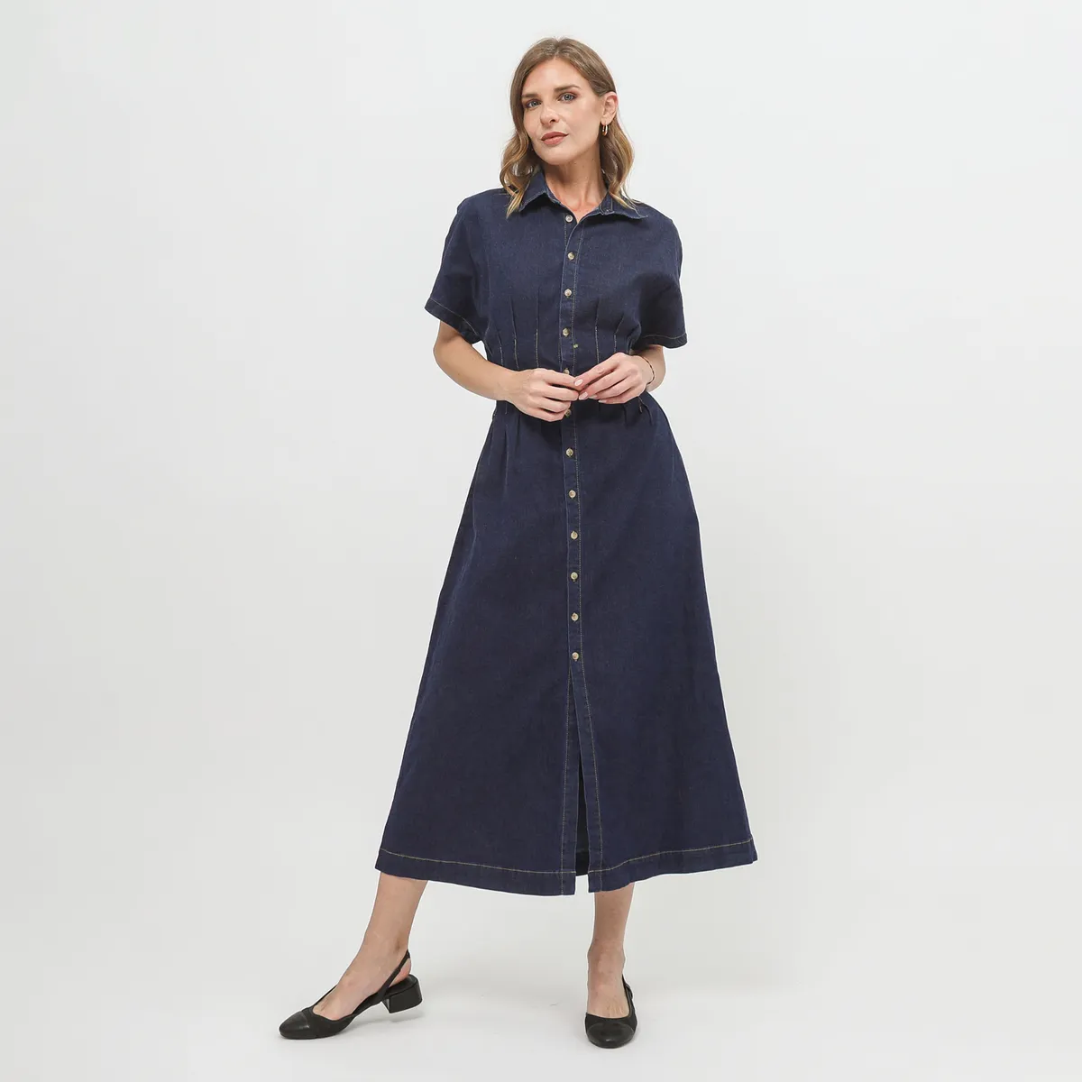 APOLOGY - Vestido Largo Denim Mujer Apology