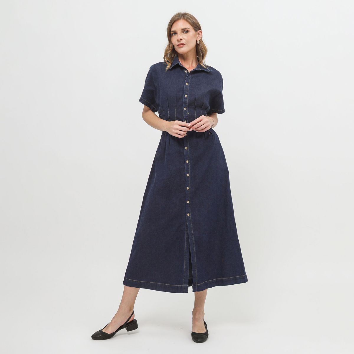 APOLOGY - Vestido Largo Denim Mujer Apology