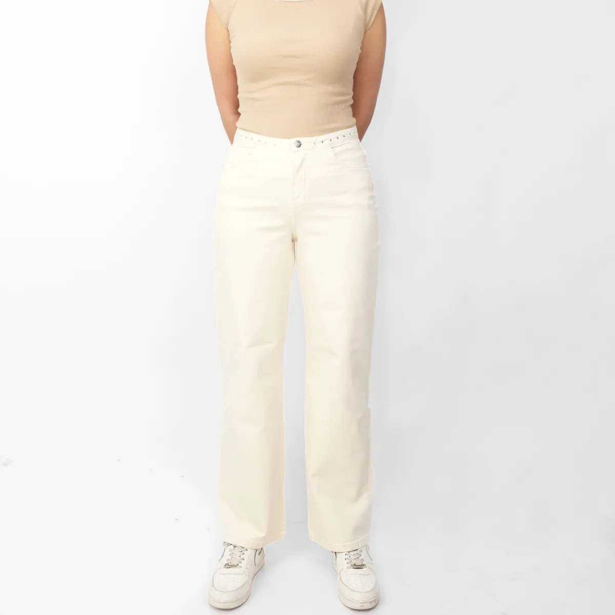 KAYRA POBLET - Jean Straight Tiro Medio Mujer Kayra Poblet
