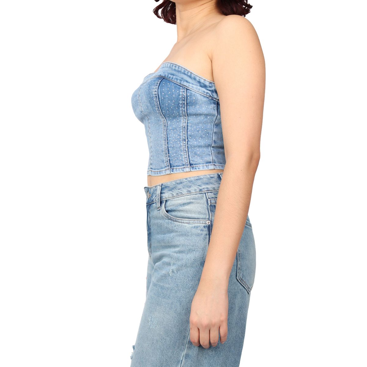 KAYRA POBLET - Top Denim Mujer Kayra Poblet