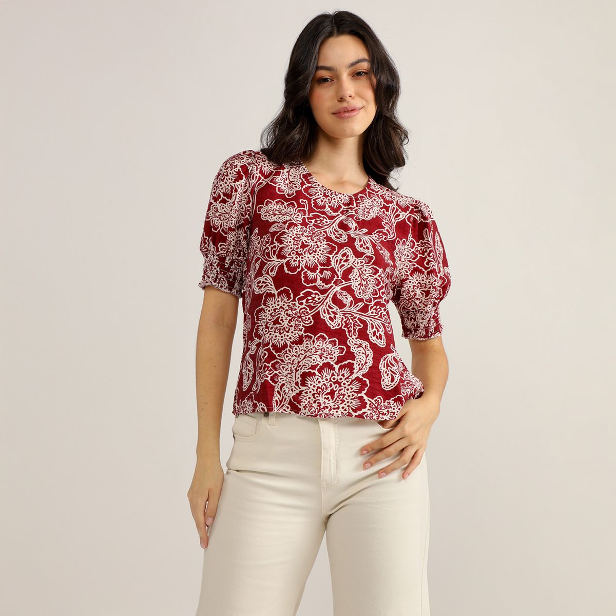ELLE - Blusa Manga Corta Mujer Elle
