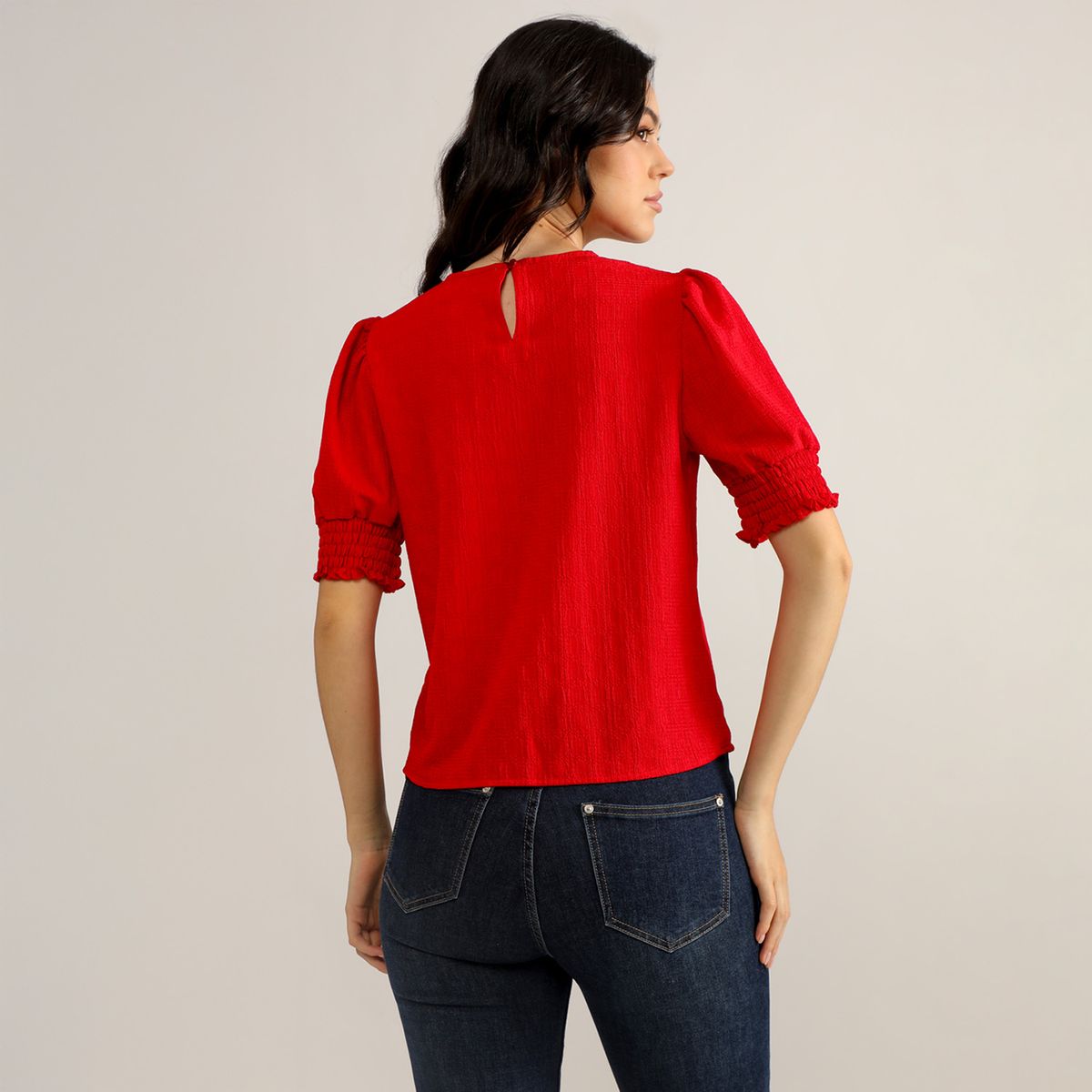 ELLE - Blusa Manga Corta Mujer Elle