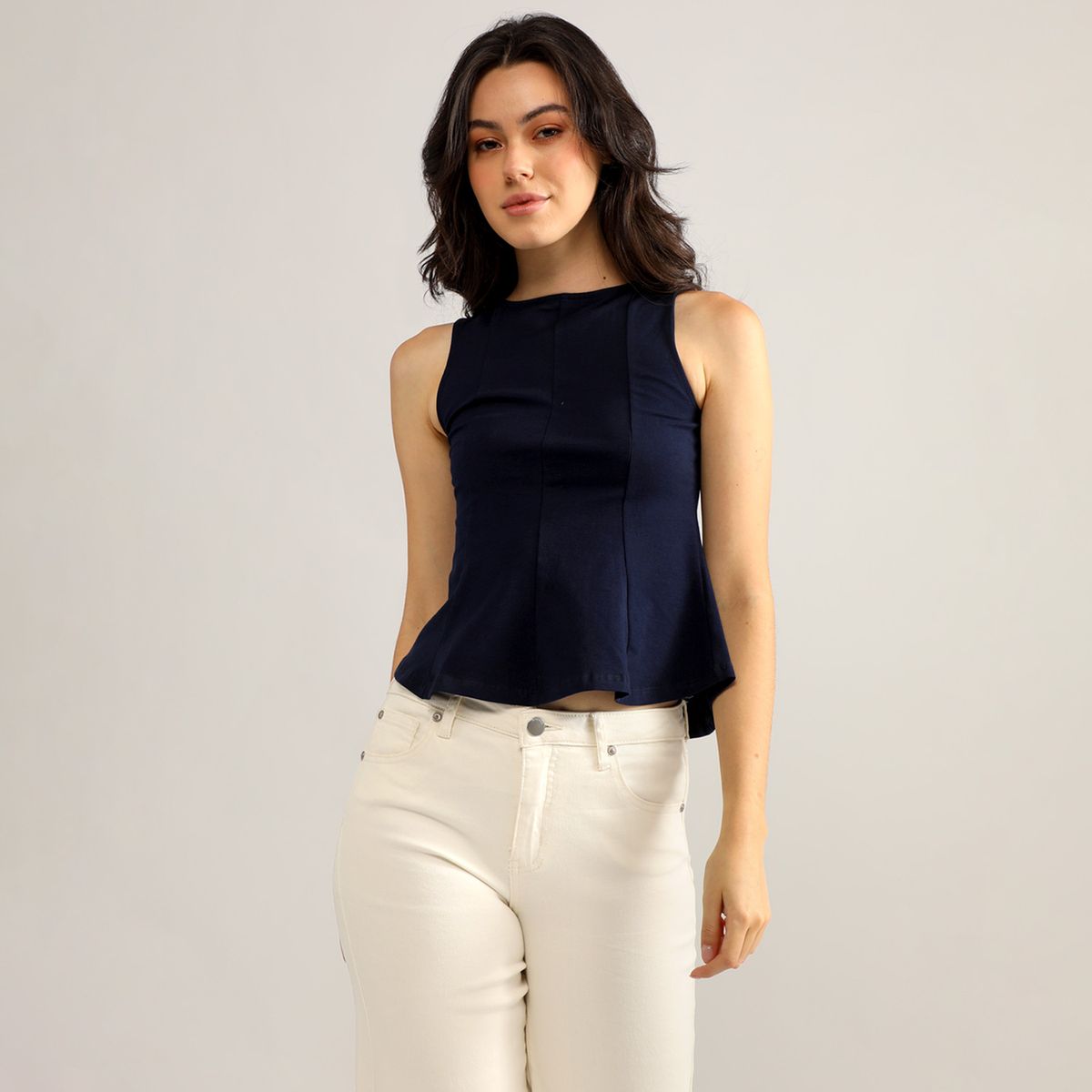 ELLE - Top Peplum Mujer Elle